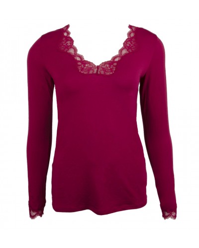 ANTIGEL - Tee-shirt manches longues cerise ANTIGEL Tee shirt manche longue